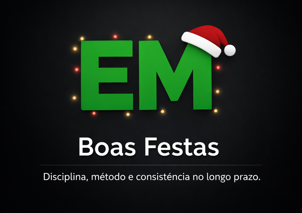 EM com estilo natalino e boas festas